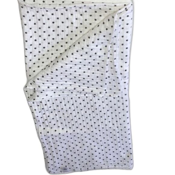 NORDSTROM BABY Muslin Swaddle Blanket Twilight Sleepy Stars 48 x 44 inches - Picture 4 of 9